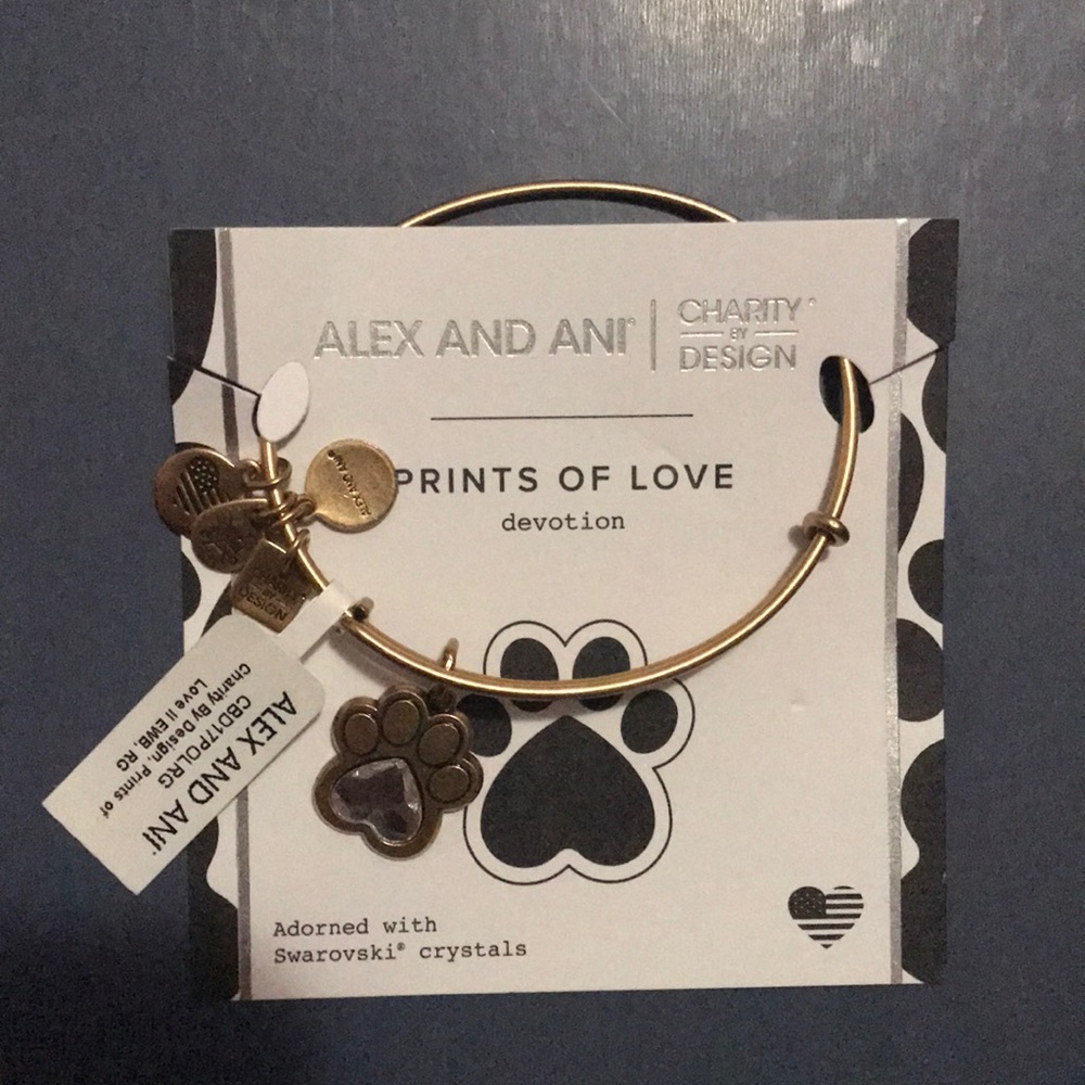 Alex and Ani bracelet- prints of love
